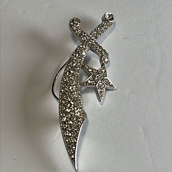 Vintage Kramer Sword Rhinestone Pin - Picture 2 of 4